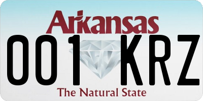 AR license plate 001KRZ