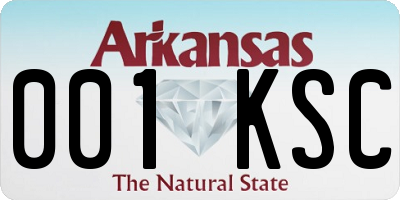 AR license plate 001KSC