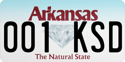 AR license plate 001KSD