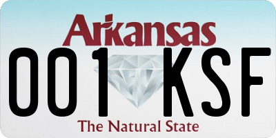 AR license plate 001KSF