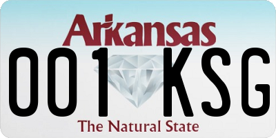 AR license plate 001KSG