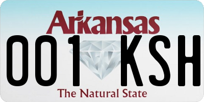 AR license plate 001KSH