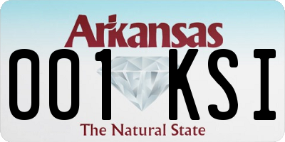 AR license plate 001KSI