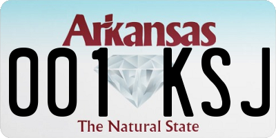 AR license plate 001KSJ