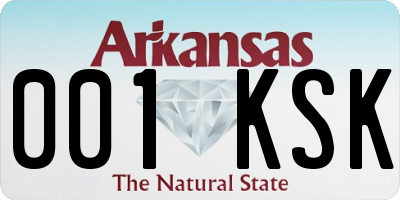 AR license plate 001KSK