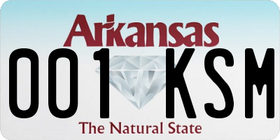 AR license plate 001KSM