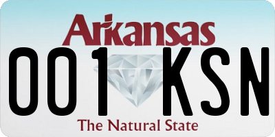 AR license plate 001KSN