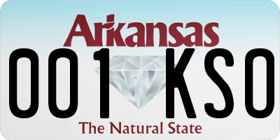 AR license plate 001KSO