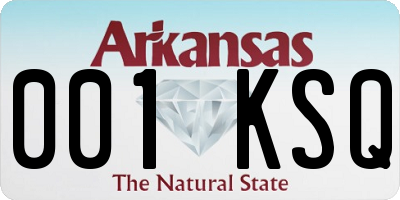 AR license plate 001KSQ
