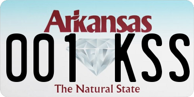 AR license plate 001KSS