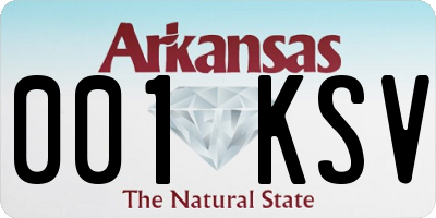 AR license plate 001KSV
