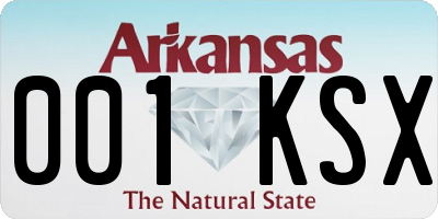 AR license plate 001KSX