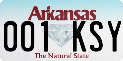 AR license plate 001KSY