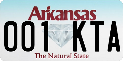 AR license plate 001KTA
