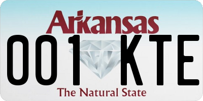 AR license plate 001KTE