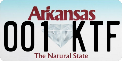 AR license plate 001KTF
