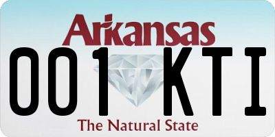 AR license plate 001KTI