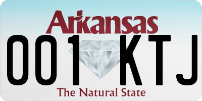 AR license plate 001KTJ