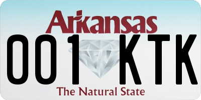 AR license plate 001KTK