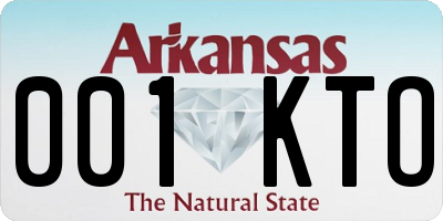 AR license plate 001KTO