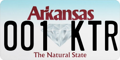 AR license plate 001KTR