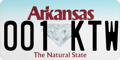 AR license plate 001KTW