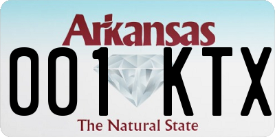 AR license plate 001KTX