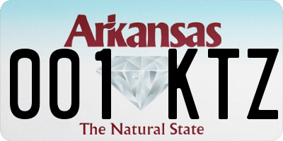 AR license plate 001KTZ