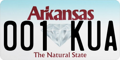 AR license plate 001KUA