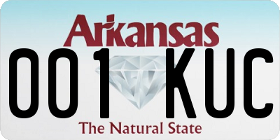 AR license plate 001KUC