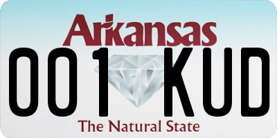 AR license plate 001KUD