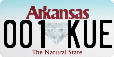 AR license plate 001KUE