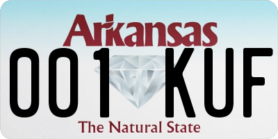 AR license plate 001KUF
