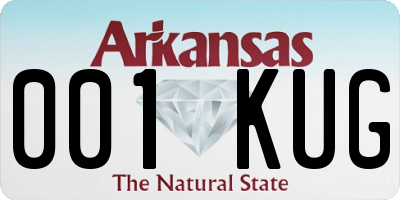 AR license plate 001KUG