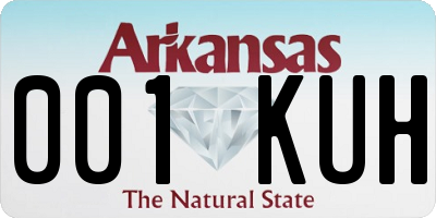 AR license plate 001KUH