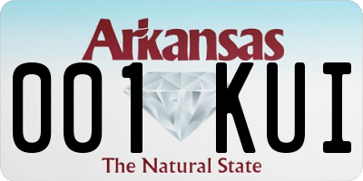 AR license plate 001KUI