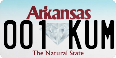AR license plate 001KUM