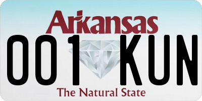 AR license plate 001KUN