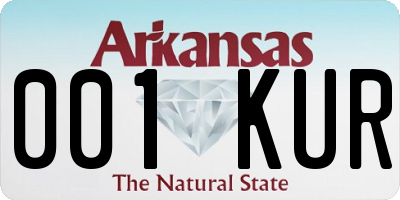 AR license plate 001KUR