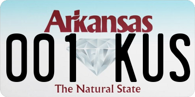AR license plate 001KUS