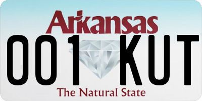 AR license plate 001KUT