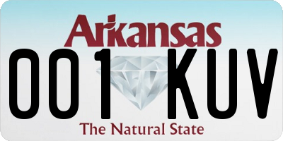 AR license plate 001KUV
