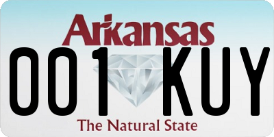 AR license plate 001KUY
