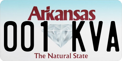 AR license plate 001KVA