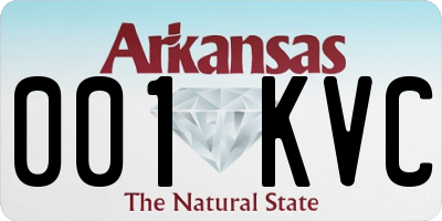 AR license plate 001KVC