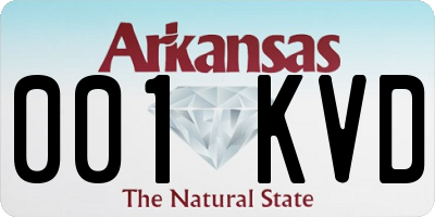 AR license plate 001KVD