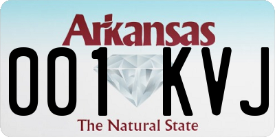 AR license plate 001KVJ
