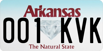 AR license plate 001KVK