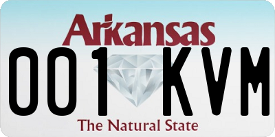 AR license plate 001KVM