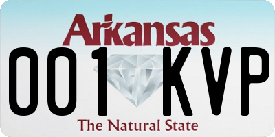AR license plate 001KVP